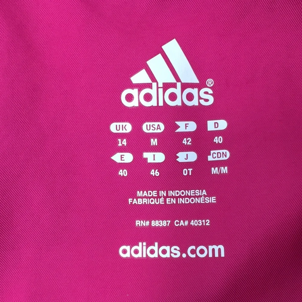 Adidas Pink Track Jacket Full Zip Jogging Training - Picture 9 of 11